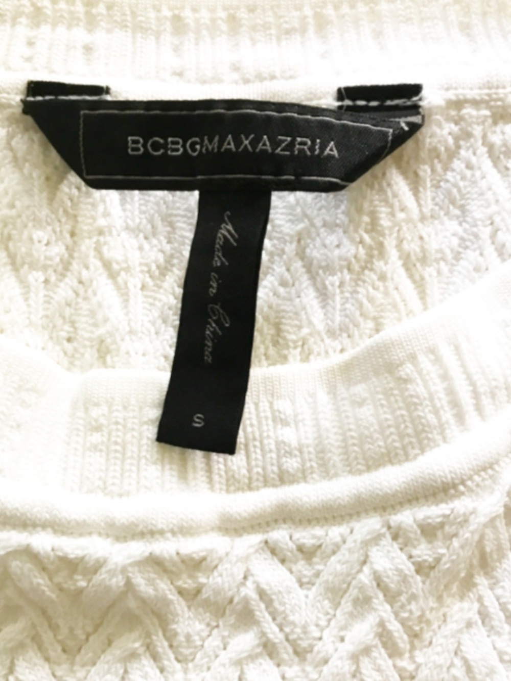 BCBGMAXAZRIA White Knit Dress Size S - Picture 4 of 6
